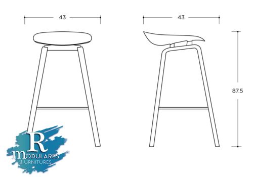 SILLA ALTA TIPO BAR RMA-ONG-43 - Image 3